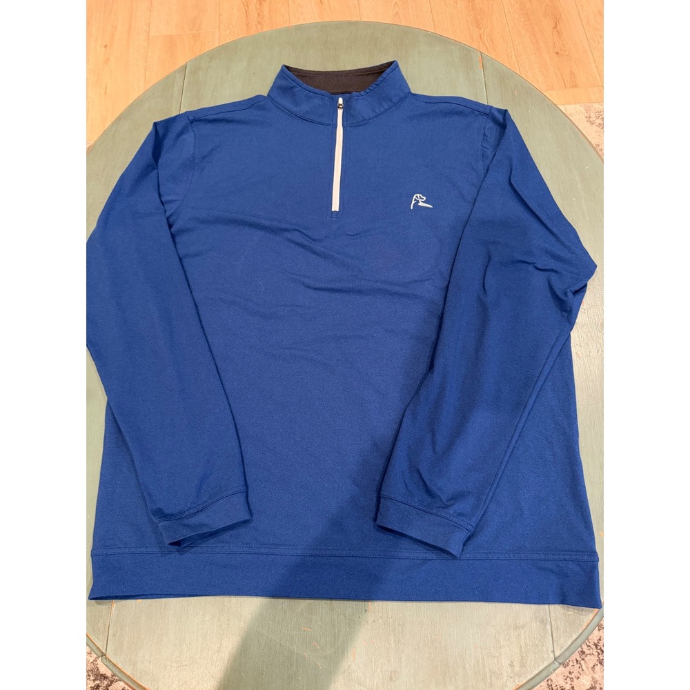 Rhoback Mens XL Royal Blue Quarter Zip Pullover Performance Golf Sweatshirt